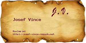 Josef Vince névjegykártya